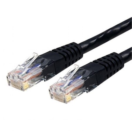 Dynamicfunction 50 ft. Cat6 Black Molded RJ45 UTP Gigabit Patch Cable DY1508032